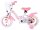 Rosa Kinderfahrrad mit Hello Kitty-Motiv und weißem Korb