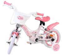 Rosa Kinderfahrrad mit Hello Kitty Design und Korb vorne