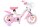 Rosa Kinderfahrrad mit Hello Kitty Motiven und Korb vorne
