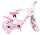 Rosa Kinderfahrrad mit Hello Kitty-Motiv und Korb vorne