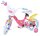 Rosa Kinderfahrrad mit Korb, Stützrädern und Peppa Wutz Design