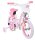 Rosa Kinderfahrrad mit Hello Kitty Design und Korb vorne
