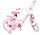 Kinderfahrrad in Pink mit Hello Kitty Motiven und weißen Reifen