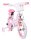 Rosa Kinderfahrrad mit Hello Kitty Design und weißem Korb