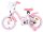 Rosa Kinderfahrrad mit Hello Kitty-Motiv und Stützrädern