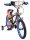 Kinderfahrrad mit orange-blauem Design und Stützrädern