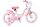 Rosa Kinderfahrrad mit Hello Kitty Design und Korb vorne