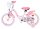 Rosa Kinderfahrrad mit Hello Kitty Design und Korb vorne