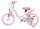 Rosa Kinderfahrrad mit Korb, weißen Reifen und niedlichem Design