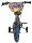 Kinderfahrrad mit Batman-Motiv, blauen Rädern und Stützrädern