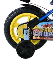 Buntes Kinderfahrrad mit gelben Rädern und stabiler...