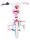 Kinderfahrrad in Pink und Weiß mit Prinzessinnen-Motiv und Stützrädern