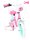 Kinderfahrrad in Pink und Mint mit Korb und Barbie-Motiv