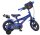 Kinderfahrrad in Blau mit Superman-Motiv und Stützrädern