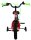 Rotes Kinderfahrrad mit grünen Griffen und Stützrädern