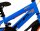Blaues Kinderfahrrad mit orangefarbenen Akzenten und sportlichem Design