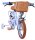 Kinderfahrrad in Blau mit Korb und braunen Reifen