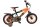Kinderfahrrad in Orange und Schwarz mit sportlichem Design und Stützrädern