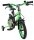 Kinderfahrrad in Grün mit Stützrädern und sportlichem Design