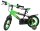 Kinderfahrrad in Grün und Schwarz mit 16-Zoll-Rädern und Rücktrittbremse