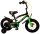 Kinderfahrrad in Schwarz und Grün mit Stützrädern und sportlichem Design