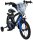 Kinderfahrrad in Blau mit Stützrädern und Schutzblech