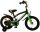 Kinderfahrrad in Schwarz und Grün mit Stützrädern und sportlichem Design