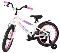 Kinderfahrrad in Weiß mit pinken Akzenten und stabilen Reifen