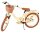 Beige Damenfahrrad mit Korb, braunen Reifen und bequemen Griffen