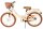 Beige Kinderfahrrad mit Korb, braunem Sattel und dicken Reifen