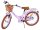 Lila Damenfahrrad mit Korb und braunen Reifen