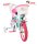 Kinderfahrrad in Türkis und Pink mit Korb und Einhorn-Motiv