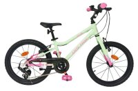 Kinderfahrrad in Mintgrün mit pinken Akzenten und...