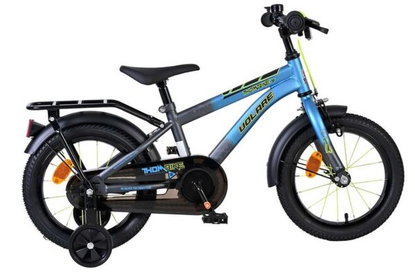 Volare Kinderfahrrad in Blau/Grün Seitenansicht Hauptbild