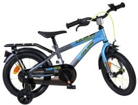 Kinderfahrrad in Blau mit Stützrädern und...
