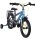 Kinderfahrrad mit Stützrädern, blauer Rahmen und schwarzen Reifen