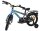 Kinderfahrrad in Blau mit Stützrädern und Gepäckträger