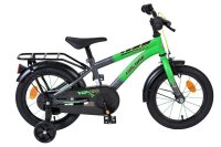 Kinderfahrrad in Grün mit Stützrädern und...