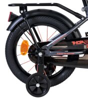 Schwarzes Fahrrad mit stabiler Hinterradaufhängung...