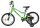 Grünes Kinderfahrrad mit 16-Zoll-Rädern und Stützrädern