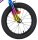 Bunte Fahrradgabel mit schwarzem Reifen und reflektierendem Element