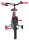 Kinderfahrrad in Pink mit grünen Pedalen und Stützrädern