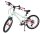 Kinderfahrrad in Mintgrün mit pinken Griffen und Pedalen