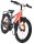 Kinderfahrrad mit orange-schwarzem Rahmen und 18-Zoll-Rädern