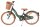 Dunkelgrünes Fahrrad mit Korb, braunem Sattel und breiten Reifen