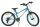 Blaues Kinderfahrrad mit grünen und schwarzen Akzenten, 20 Zoll Räder