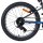 Hinterrad eines Fahrrads mit Shimano Schaltung und reflektierendem Element