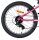 Rosa Fahrrad mit Shimano-Ausstattung und grobem Reifenprofil