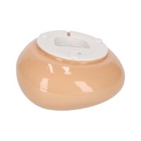 JENS Living Smarter LED-Stein aus Echtglas, wiederaufladbar via USB-C, 3 Helligkeitsstufen, Touch-Bedienung & Timerfunktion, kabelloses Stimmungslicht