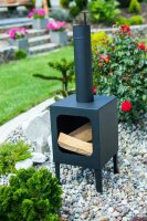 Markone Gartenkamin 200-1 (Unlackiert): 35 x 35 x 115 cm